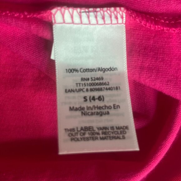 Time And Tru VNeck Relaxed Fit Tee Tshirt Womens Small PInk New - Picture 7 of 10